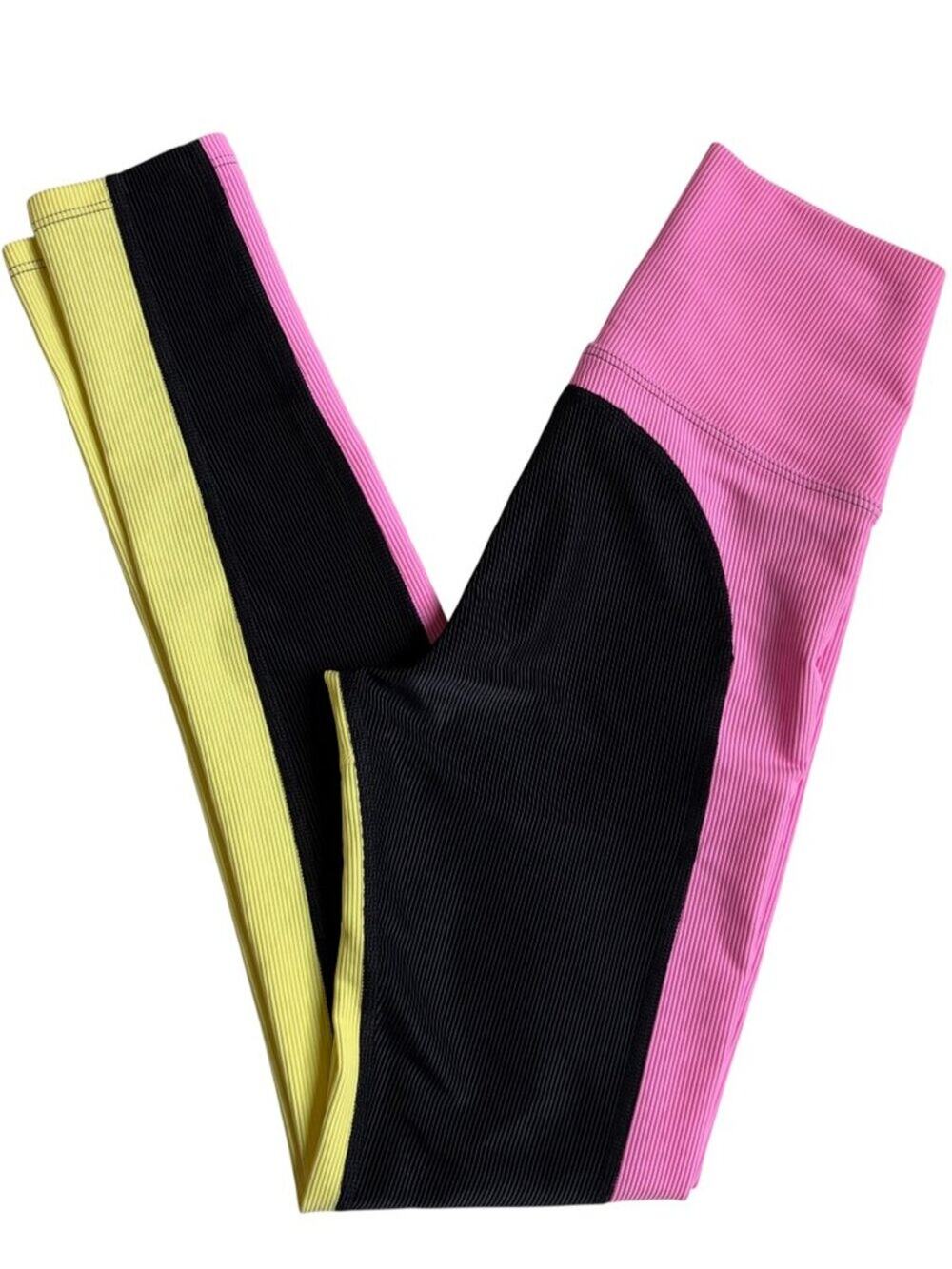 Beach Riot Color Block Leggings (Pink Lemonade) - Size XS